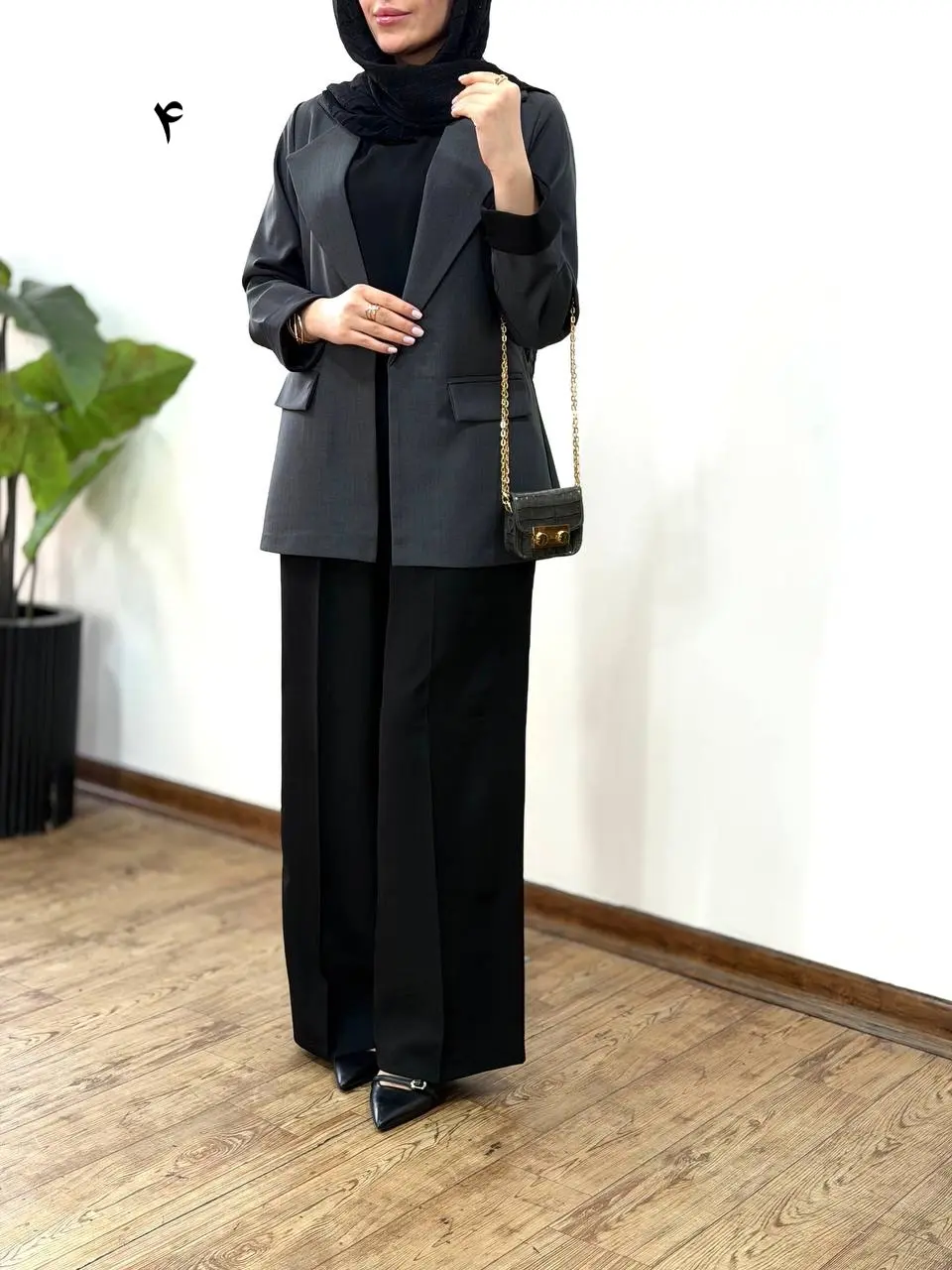 ست کت و شلوار بزیاق همراه با کمربند